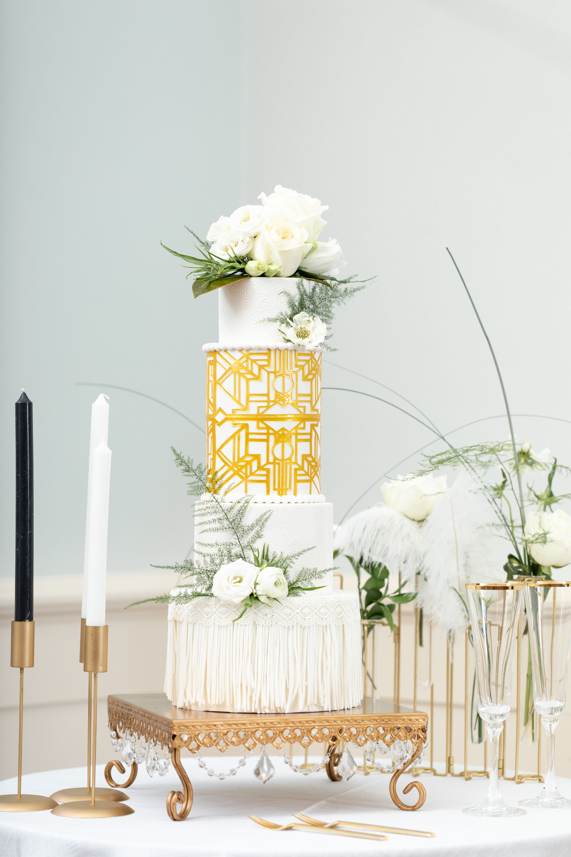 great gatsby wedding cake